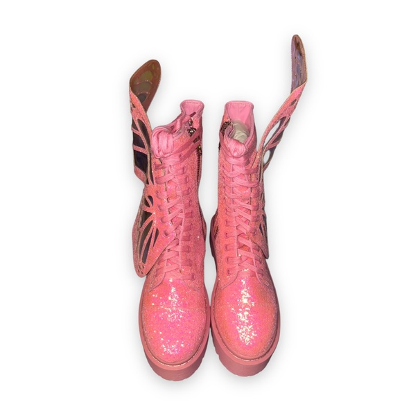 Dolls Kill Limited Edition Club Exx Bubblegum Metamorphosis Butterfly Boots - Picture 4 of 6